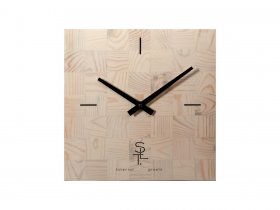 Часы настенные SLT 5196 CHESS WHITE WOOD в Легостаево - legostaevo.mebel-nsk.ru | фото