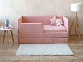 Диван-кровать Happy (коралловый) в Легостаево - legostaevo.mebel-nsk.ru | фото