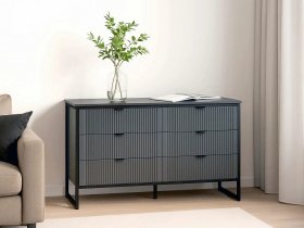 Комод 6 ящиков Нора (металл бруклин/графит) в Легостаево - legostaevo.mebel-nsk.ru | фото