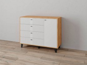 Комод «Катрин-13» (дуб крафт золотой/карбон фарфор) в Легостаево - legostaevo.mebel-nsk.ru | фото