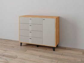 Комод «Катрин-13» (дуб крафт золотой/сантьяго софт) в Легостаево - legostaevo.mebel-nsk.ru | фото