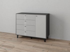 Комод «Катрин-13» (графит/светло-серый) в Легостаево - legostaevo.mebel-nsk.ru | фото