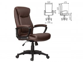 Кресло офисное BRABIX Enter EX-511, коричневое в Легостаево - legostaevo.mebel-nsk.ru | фото
