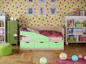 Кровать детская Бабочки 1,8 м в Легостаево - legostaevo.mebel-nsk.ru | фото