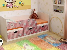 Кровать детская с ящиками 1,86 Минима Hello Kitty в Легостаево - legostaevo.mebel-nsk.ru | фото