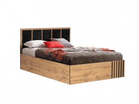 Кровать двуспальная с подъем. мех. 1,6 м Либерти 51.20 в Легостаево - legostaevo.mebel-nsk.ru | фото