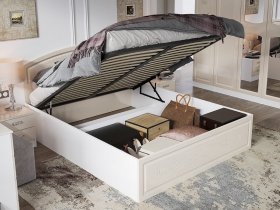 Кровать двуспальная 1,6 м Венеция КРМП-160 с подъемным механизмом в Легостаево - legostaevo.mebel-nsk.ru | фото