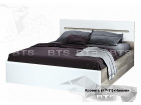 Кровать двуспальная 1,6 м  Наоми КР-11 в Легостаево - legostaevo.mebel-nsk.ru | фото