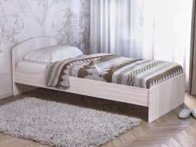 Кровать односпальная 80 с низкой спинкой (ясень шимо светлый) в Легостаево - legostaevo.mebel-nsk.ru | фото
