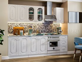 Кухонный гарнитур Лиза-2 (белый) в Легостаево - legostaevo.mebel-nsk.ru | фото