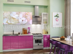 Кухонный гарнитур Вишневый цвет в Легостаево - legostaevo.mebel-nsk.ru | фото