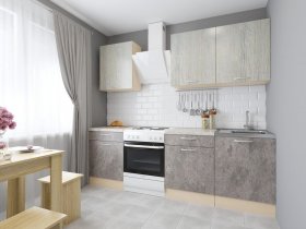 Модульная кухня Йота (пикард/цемент) в Легостаево - legostaevo.mebel-nsk.ru | фото