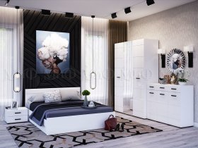 Модульная спальня Нэнси NEW в Легостаево - legostaevo.mebel-nsk.ru | фото