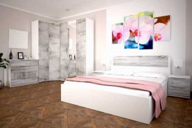 Модульная спальня Сорренто в Легостаево - legostaevo.mebel-nsk.ru | фото