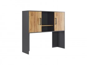 Надстройка стола компьютерного 1200 Лайт-2 (графит/дуб крафт золотой) в Легостаево - legostaevo.mebel-nsk.ru | фото