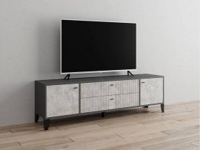 Тумба под ТВ Парус-10 (графит/мальта) в Легостаево - legostaevo.mebel-nsk.ru | фото
