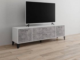 Тумба под ТВ Парус-13 (белый/ателье светлое) в Легостаево - legostaevo.mebel-nsk.ru | фото